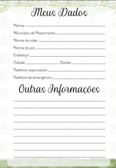 Caderneta de Vacina Personalizada Atualizada
