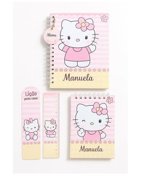 Caderno Hello Kitty com Bloquinho de Anotações - Papelaria