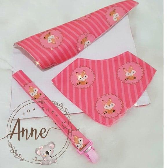 Kit de Babador com Fraldinha de Boca Pronta Entrega!!