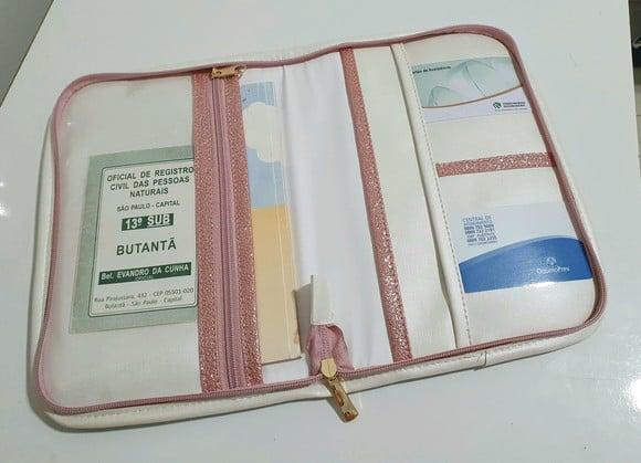 Porta Caderneta de Vacinação e Documentos