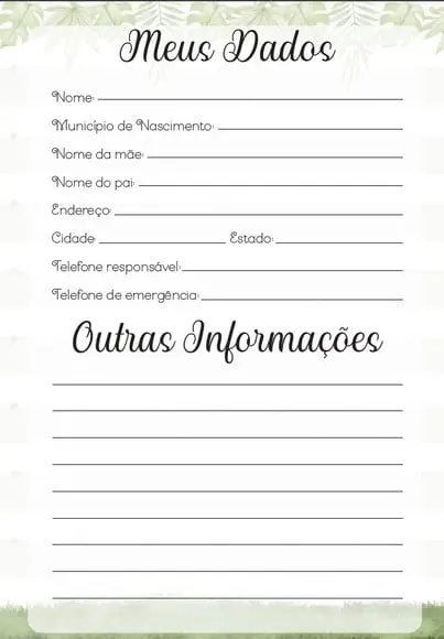 Caderneta de Vacina Personalizada Atualizada