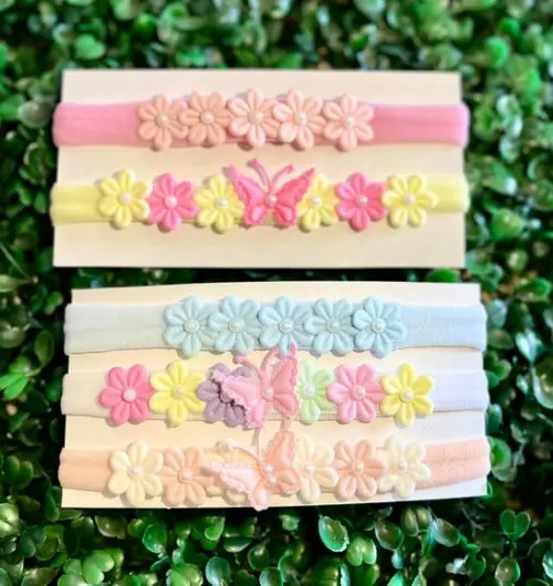 Kit de Faixinhas Jardim Encantado ? Acessórios Delicados Par