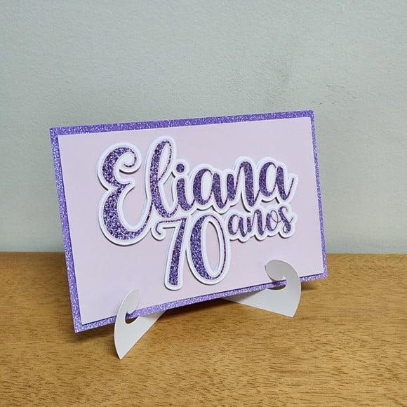 Plaquinha de Mesa em Papel para Aniversário