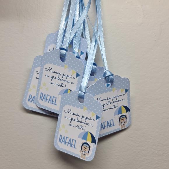 10 Tags Personalizadas para Lembrancinhas de Maternidade 4cm