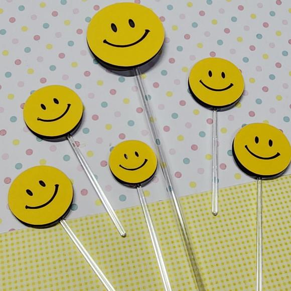 10 Toppers Smile para Docinhos