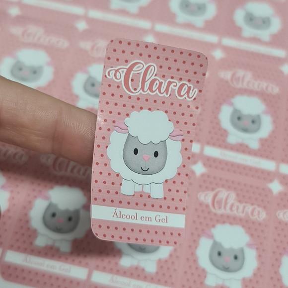 15 Rótulos Adesivos Personalizados para Álcool em Gel Ovelha