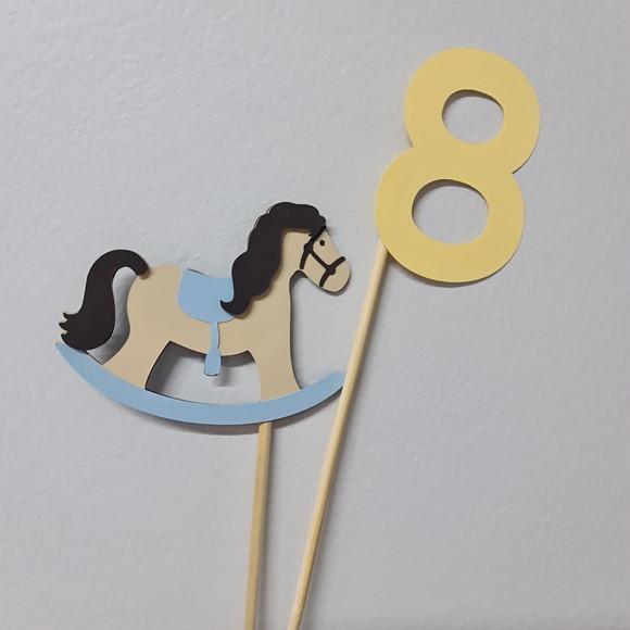 Topo De Bolo Personalizado Cavalinho