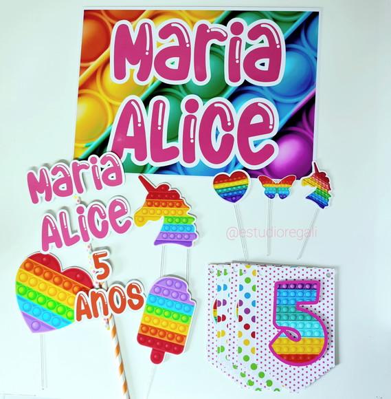 Festa Básica Kit De Papelaria Para Festinha Tema Pop It