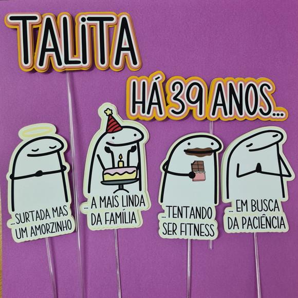 Topo de Bolo Personalizado Flork