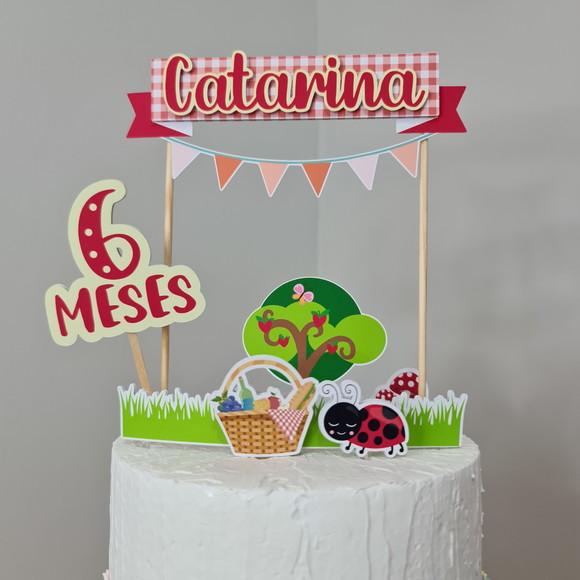 Topo de Bolo para Mesversário do bebê Picnic
