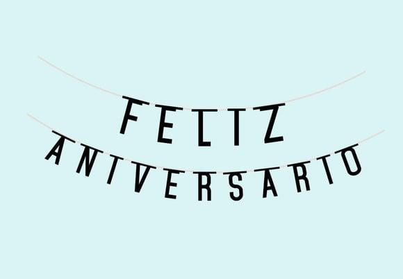 Varal com Letras Feliz Aniversário