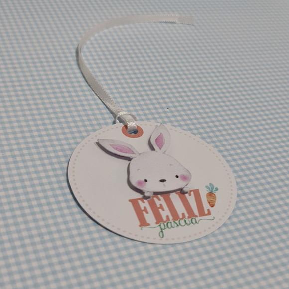 15 Tags Redondas Personalizadas para Presentes de Páscoa 5cm