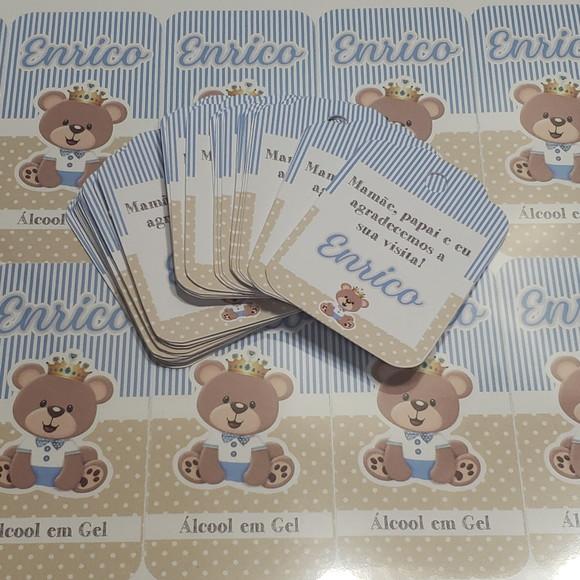 15 Rótulos Personalizados e Tags para Álcool em Gel Ursinho