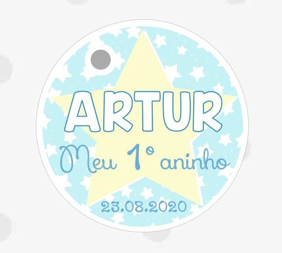 15 Tags Redondas Personalizadas para Aniversário de 1 Aninho