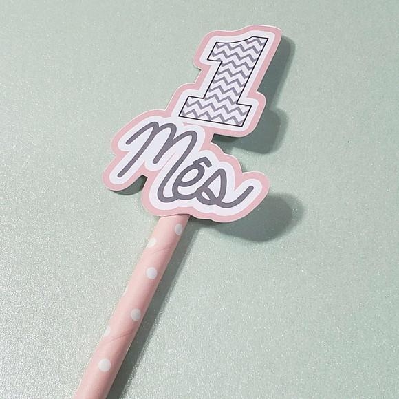 Topo de Bolo com idade para Mesversário