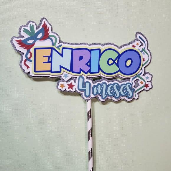 Topo de Bolo em camadas de Papel Tema Carnaval