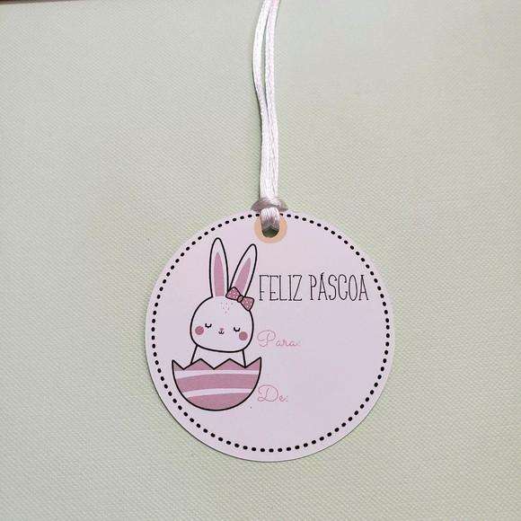 15 Tags Redondas Personalizadas para Presentes de Páscoa 5cm