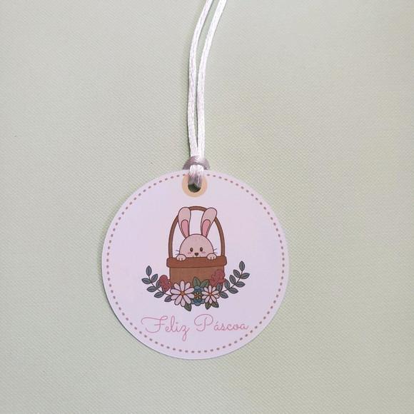 15 Tags Redondas Personalizadas para Presentes de Páscoa 5cm