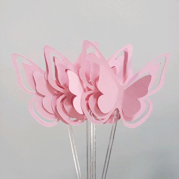 10 Toppers para Docinhos e Cupcakes Borboletas 3d