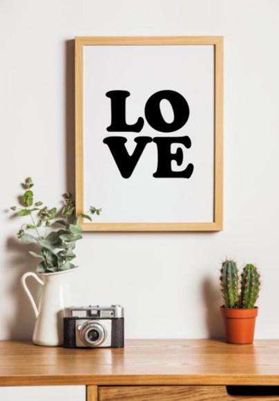 Pôster Digital Arquivo para impressão A4 Frases Love