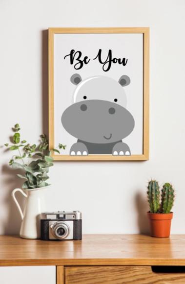 Pôster Digital Arquivo para impressão A4 Frases Be You