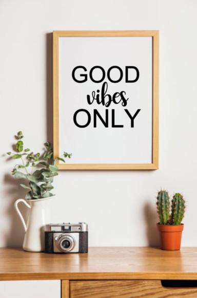 Pôster Digital Arquivo para impressão A4 Frases Good Vibes