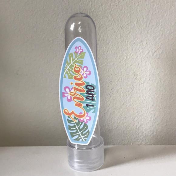 10 Apliques para Tubete em papel com dupla-face Festa Surf