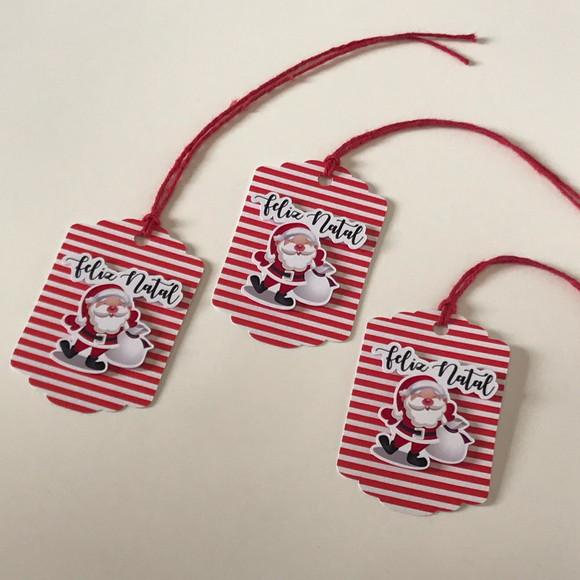 Tags em Papel para Presentes de Natal - pacote com 10