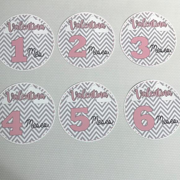 Kit de Adesivos para Body Mesversário do Bebê Nuvens