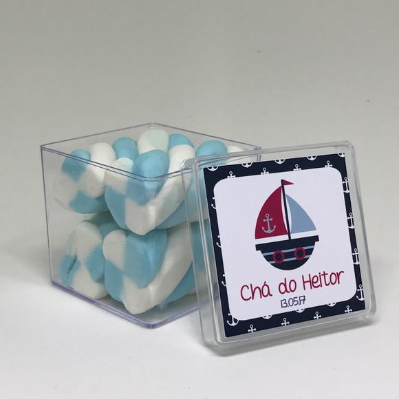 15 Rótulos Adesivos 5cm Personalizados Caixinha Acrílica
