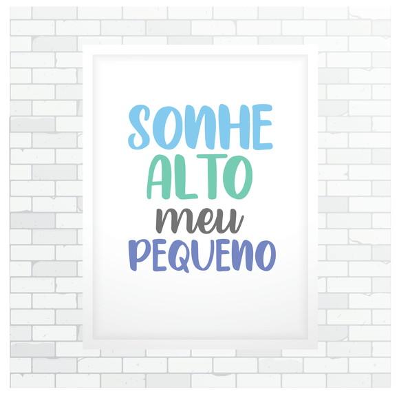 Pôster Digital Arquivo para impressão A4 Sonhe Alto