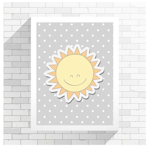Pôster Digital Arquivo para impressão A4 Sol