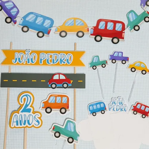 Mini Festa Carrinhos Kit De Papelaria Para Festinha Em Casa