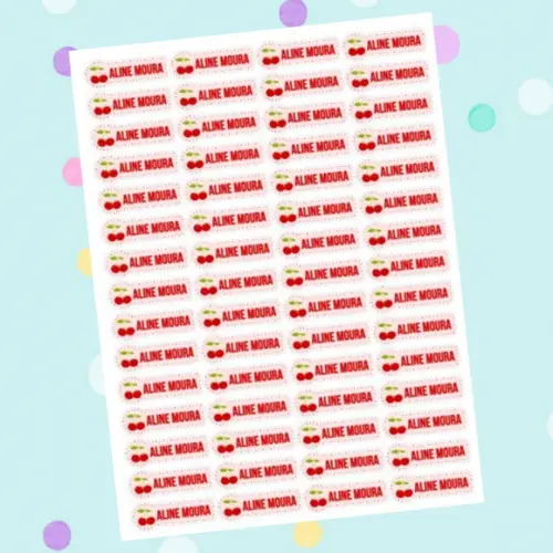 Etiquetas para Material Escolar Lápis e Canetinhas