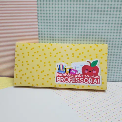 Caixa Retangular para Chocolate 90g Presente Professora
