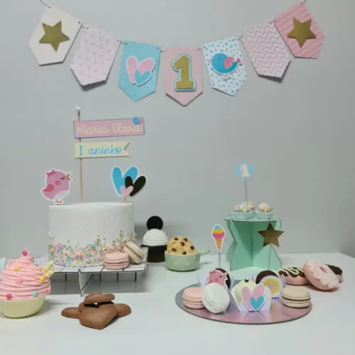 Mini Festa Pássaros Kit De Papelaria Para Festinha Em Casa
