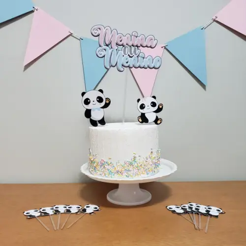 Mini Festa Chá Revelação Kit Papelaria Para Festinha