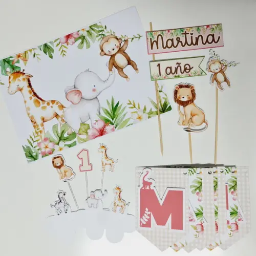 Festa Básica Kit De Papelaria Para Festinha Tema Safari