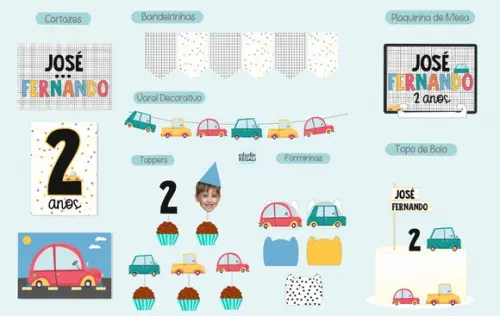 Big Party Kit De Papelaria Para Festinha Tema Carros