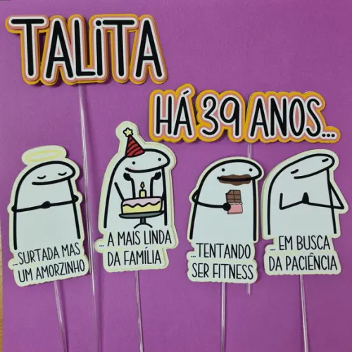 Topo de Bolo Personalizado Flork