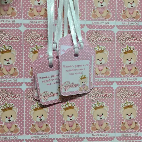 15 Rótulos Personalizados e Tags para Álcool em Gel Ursinha
