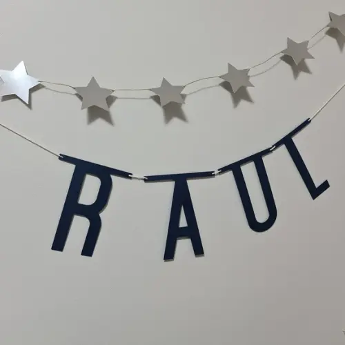 Dupla de Varal com Letras e Estrelinhas para Festinhas