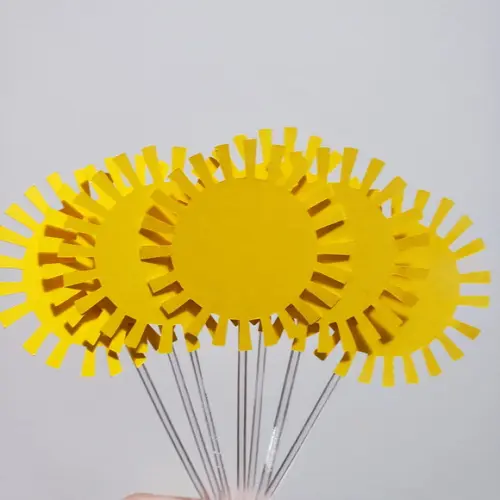 10 Toppers de Sol Pequenos para Docinhos ou Cupcakes
