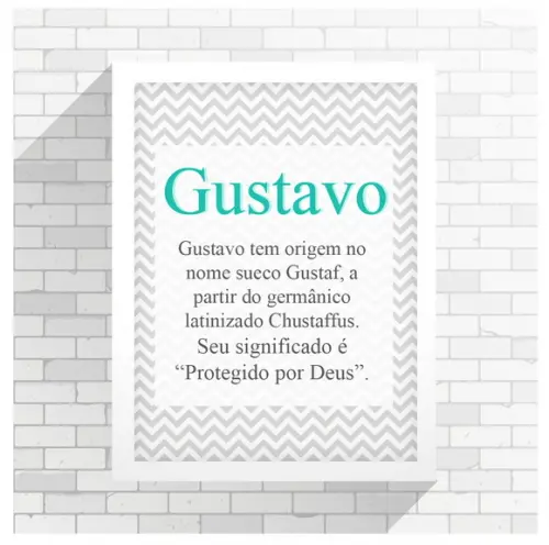 Pôster Digital Arquivo para impressão A4 Significado do Nome