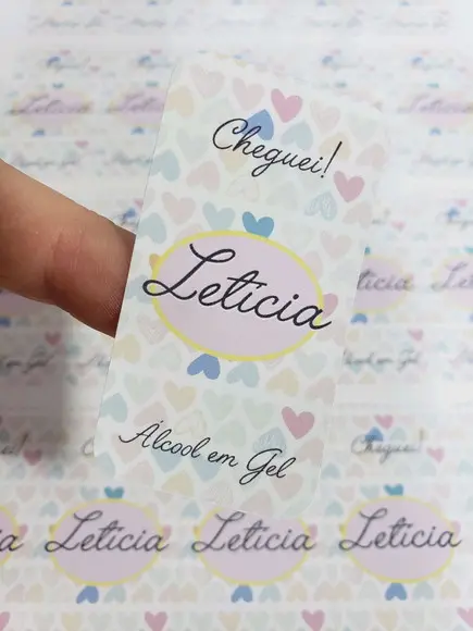 15 Rótulos Adesivos Personalizados para Álcool em Gel