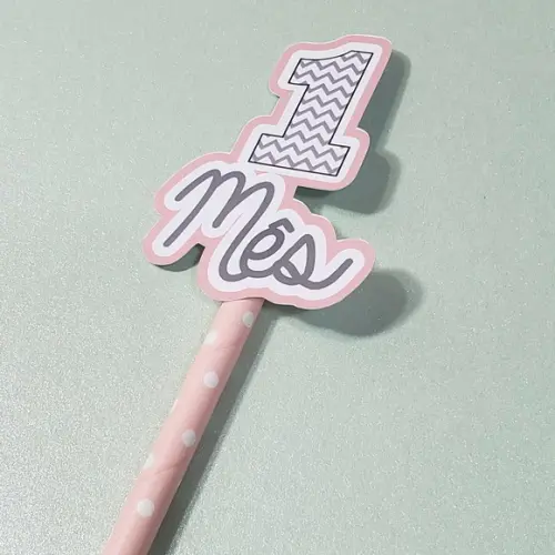 Topo de Bolo com idade para Mesversário