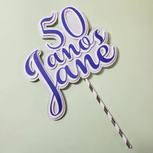 Topo de Bolo em scrap para festa de 50 anos