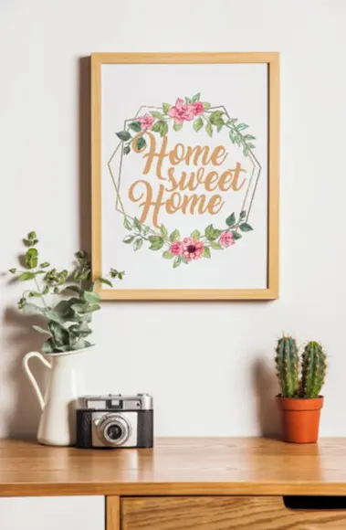 Pôster Digital Arquivo para impressão A4 Frases Sweet Home
