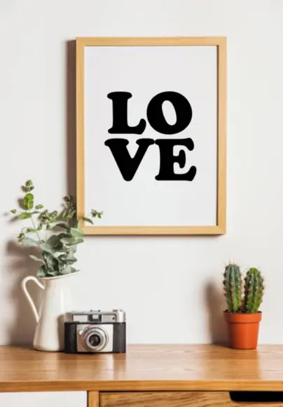Pôster Digital Arquivo para impressão A4 Frases Love