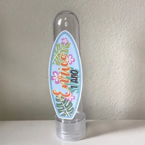 10 Apliques para Tubete em papel com dupla-face Festa Surf